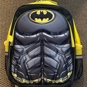 Batman Kids Backpack - Black, Yellow, Gray